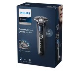 Aparat de barbierit PHILIPS Shaver Seria 5000 S5585 10, barbierit umed uscat, tehnologie SkinIQ, fara fir, capete flexibile 360 , display LED, senzor