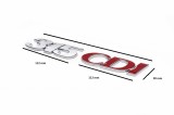 Emblema 315 CDI Mercedes Sprinter, Plastic ABS, Rosu/Nichel, Prindere Banda Adeziva