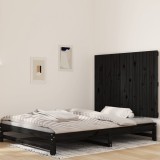 Cumpara ieftin Tăblie de pat pentru perete, negru, 127,5x3x90 cm