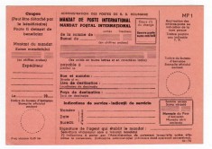 MANDAT POSTAL INTERNATIONAL RSR foto