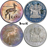 1984, 1 Rand (Hern#D301) - Africa de Sud - Proof CAMEO, Argint