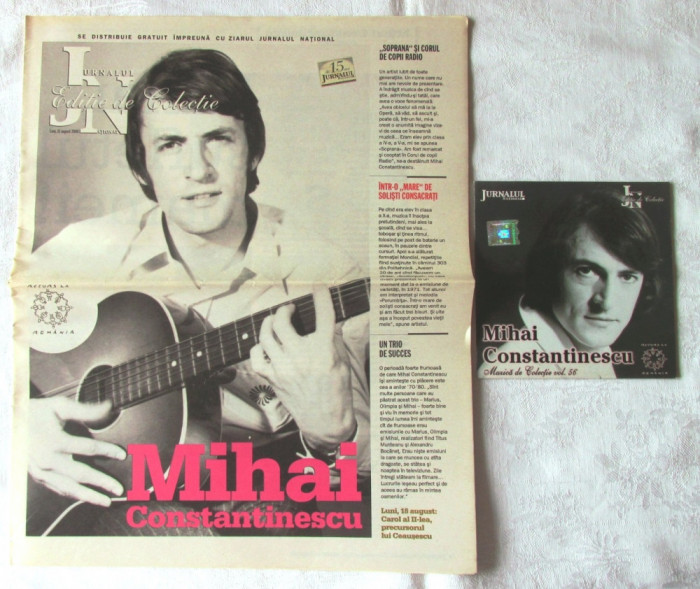 MIHAI CONSTANTINESCU - CD Muzica de colectie Vol. 56 + ziar JURNALUL NATIONAL