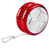 Jucărie Yoyo, Model Fotbal, Culoare Roșie, Incluse Baterii