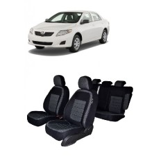 Set huse scaune Toyota Corolla 2007-2018 (Bancheta Fractionata si huse cotiere)