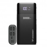 Powerbank Wozinsky 30000mAh Li-Po 4 X USB Cu Afișaj LCD 2 A Negru (WPB-001BK) 5907769300349