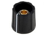 Buton rotativ negru cu indicator ABS 16mm