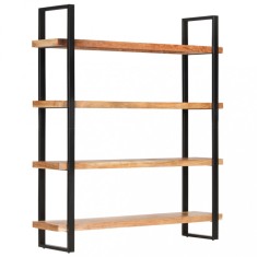 Bibliotecă cu 4 rafturi, 160 x 40 x 180 cm, lemn masiv acacia