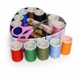 Set de cusut complet in cutie metalica inima , accesorii esentiale pentru reparatii rapide