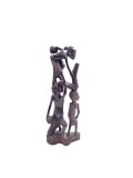 sculptura in lemn Totem Arborele Vietii Arta Africana 33 cm abanos