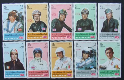 YEMEN - Automobilisti de curse -Serie 10 V.DANT.MNH**. - YK 012B foto
