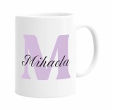 Cana alba personalizata cu prenume Mihaela, INOVATIX&reg;. 330ml, Oem