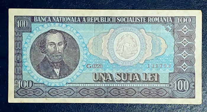 Bancnota 100 lei RSR 1966 XF +