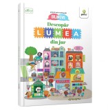 Carte "Descopar Lumea Din Jur" Copii Ilustrata dictionar educativ bilingv engleza invatare vocabular 5 ani