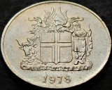 Moneda 5 KRONUR / COROANE - ISLANDA, anul 1978 *cod 4988 = UNC