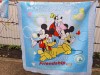 Cuvertura Pat Copii Mickey Mouse, 175x220 cm, Bumbac 100%, Albastra, 2 Fete Perna 50x70 cm, Matlasata, Camera Copil