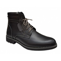 Ghete casual barbati, din piele naturala (imblanite) TOMY, Negru, GKR26N
