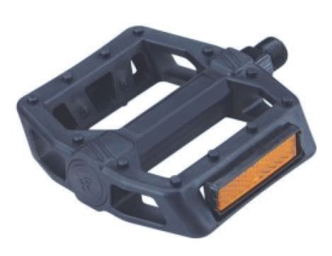 Pedale MTB/BMX din nylon, cos cu bile, ax otel tratat cu bor, marime ax 9/16&quot;, dimensiuni 108x103 mm