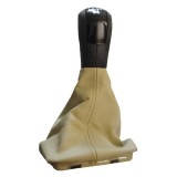 Nuca schimbator cu manson Skoda Octavia 2 1Z 2004-2008 husa schimbator crem si maner negru 1Z0711141