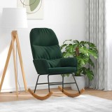 vidaXL Scaun balansoar, verde &icirc;nchis, catifea 4102623