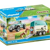 Playmobil Country - Pony Farm, Masina cu remorca pentru ponei