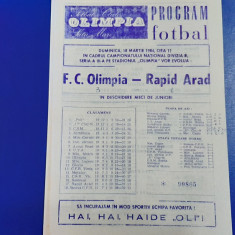 program Olimpia SM - Rapid Arad