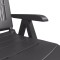 Sezlong, antracit, plastic - 6