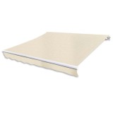 Cumpara ieftin Copertină reglabilă acționată manual, 300 cm, crem