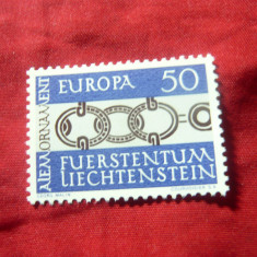 Serie 1 valoare Liechtenstein 1965 - Europa CEPT