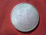 Moneda argint 500 lei 1941 Stefan cel Mare ,cal. f buna dar are o ciupitura pe muchie