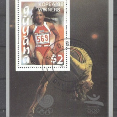 Guyana 1989 Sport, Olympics, perf. sheet, used T.166