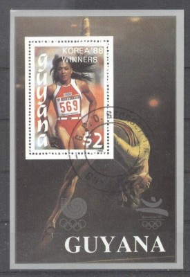 Guyana 1989 Sport, Olympics, perf. sheet, used T.166 foto