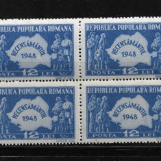 ROMANIA 1948 - RECENSAMANTUL ,BLOC , MNH - LP 226