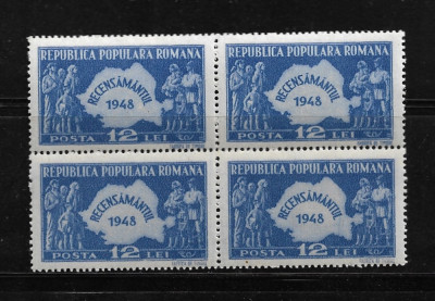 ROMANIA 1948 - RECENSAMANTUL ,BLOC , MNH - LP 226 foto