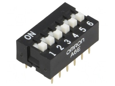 Comutator DIP-SWITCH 6 Secțiuni ON-OFF 24V foto
