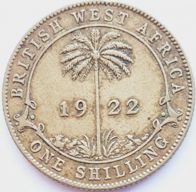 2306 Africa Britanica de Vest 1 Shilling 1922 George V km 12 foto