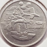 2722 San Marino 5 Lire 1982 Social Achievements &ndash; Ecology km 133, Europa