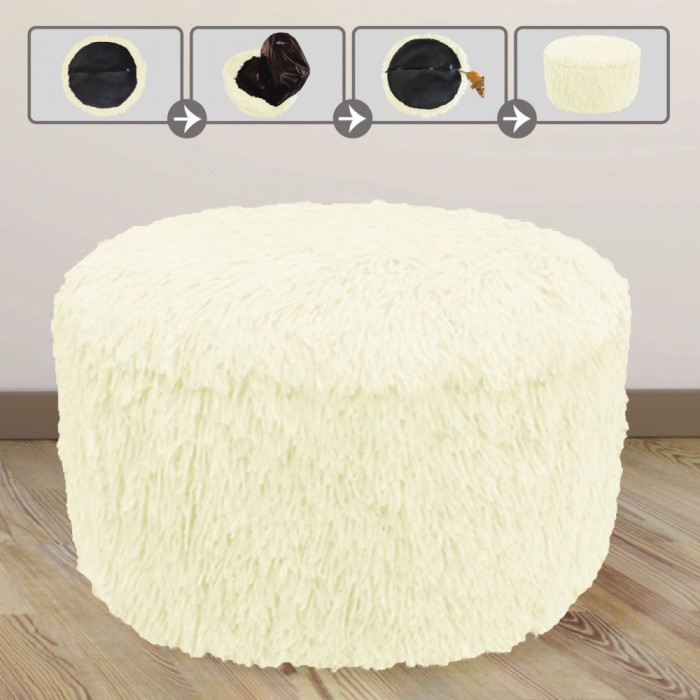 Perna Gonflabila Shaggy Bej O38x20 cm