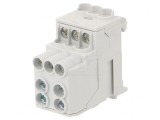 Bloc de distribuție 10mm2 25mm2 gri
