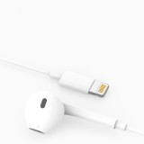Casti cu Fir iPhone Lightning Albe - Compatibile iPhone - Audio Stereo