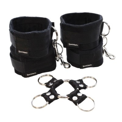 Catuse maini si glezne - Sportsheets Legatura Hog Tie si Catuse Set de 5 Piese Utilizabile Individual foto