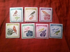 Serie Cuba 1968 - Pasari - Canari , 7 valori