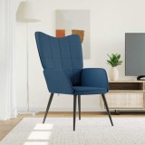 VidaXL Scaun de relaxare, albastru, material textil