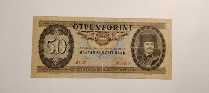 Bancnota 50 forint 1969