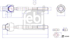 FEBI BILSTEIN 185894 Articulatie axiala, cap de bara