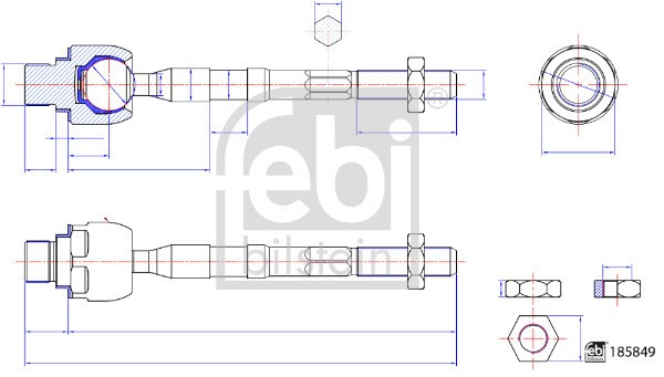 FEBI BILSTEIN 185894 Articulatie axiala, cap de bara