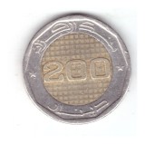 Moneda Algeria 200 dinari 2015, 50 de ani de independenta, stare buna, curata