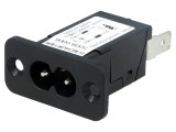 Conector alimentare AC soclu tată 2.5A 250V