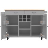 Insulă de bucătărie modernă, Gri | Aosom Romania