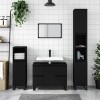 VidaXL Dulap de baie, negru, 30x30x100 cm, lemn prelucrat 831565