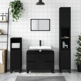 vidaXL Dulap de baie, negru, 30x30x100 cm, lemn prelucrat 831565